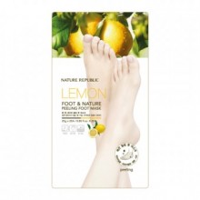 Nature Republic Lemon Foot & Nature Peeling Foot mask 檸檬去死皮足膜  25ml x 2ea