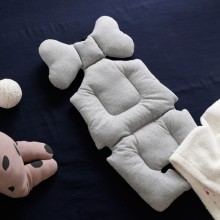韓國Borny嬰兒車坐墊 - soft gray oblique